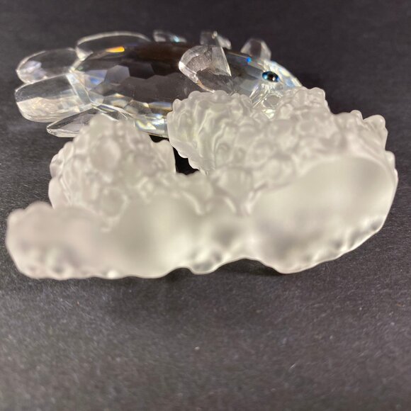 Swarovski large Crystal Butterfly Fish Figurine Clear on Reef W/ display mirror - Picture 10 of 10